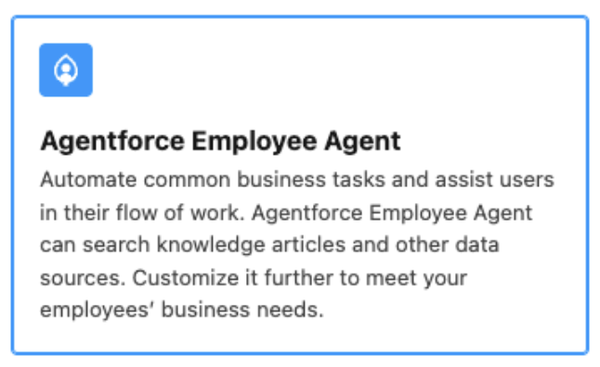 Agentforce Employee Agent Window Selection